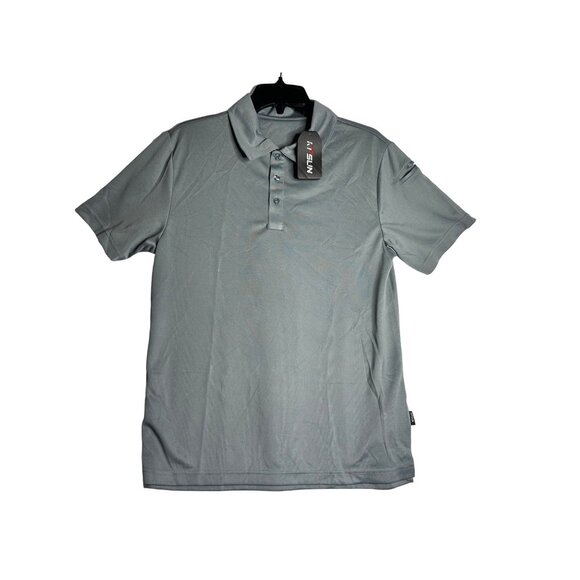 KPSUN Short Sleeve Gray Breathable Golf Polo Shirt Mens Medium - Picture 1 of 4